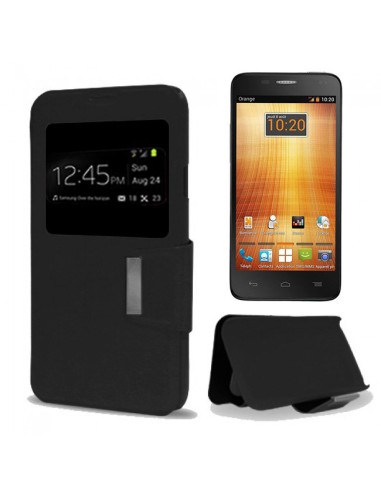 Funda libro soporte Alcatel Idol Mini / Orange Hiro negra