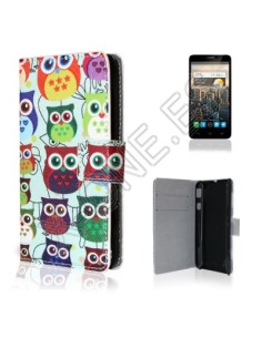 Funda libro cartera Alcatel Idol 6030 / Orange San Remo diseño Buhos