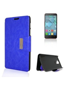Funda libro soporte rígido Alcatel Idol S azul