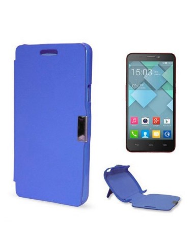 Funda libro imán soporte rígido Alcatel Idol S azul