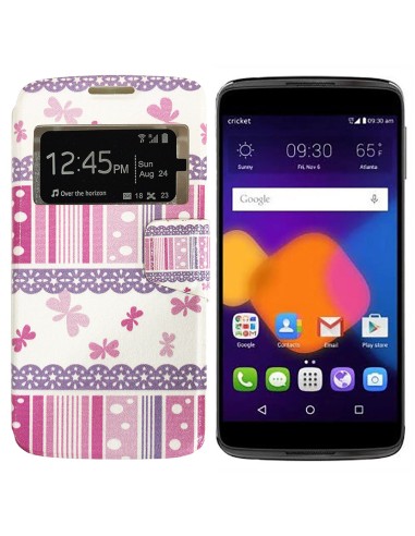 Funda libro soporte TPU Alcatel Idol 3 5,5" diseño Mariposas
