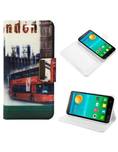 Funda libro soporte TPU Alcatel POP S7 diseño London