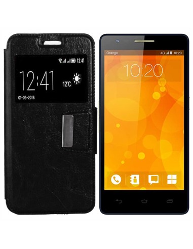 Funda libro soporte TPU Orange Fova / Coolpad 3602U negra