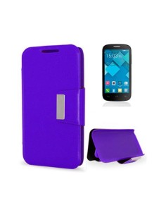 Funda libro soporte rígido Alcatel POP C5 morada