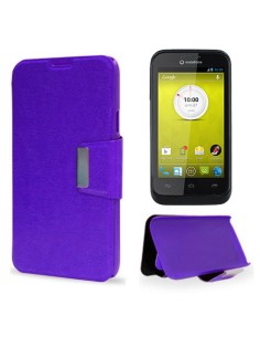Funda libro soporte rígido Vodafome Smart 3 / Alcatel V975N morada
