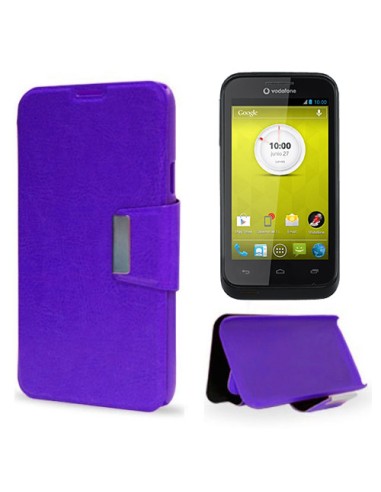 Funda libro soporte rígido Vodafome Smart 3 / Alcatel V975N morada
