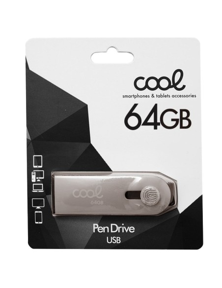 Pen Drive llavero USB 2.0 64GB Cool Optimus plata