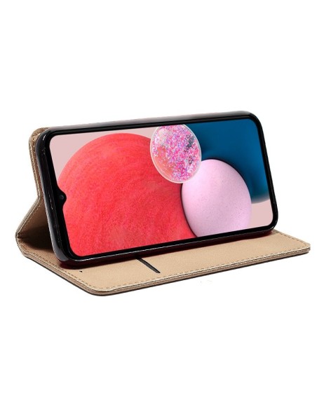 Funda libro soporte TPU Samsung A135 Galaxy A13 Beige