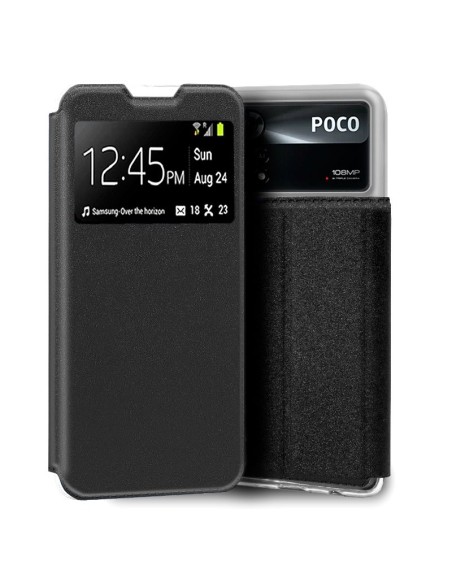 Funda libro soporte TPU Xiaomi Poco X4 Pro 5G negra