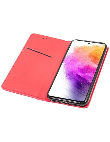 Funda libro cartera soporte TPU Samsung A736 Galaxy A73 5G roja