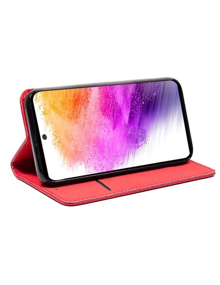 Funda libro cartera soporte TPU Samsung A736 Galaxy A73 5G roja