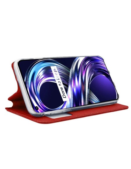 Funda libro soporte TPU Realme 8i / Narzo 50 roja