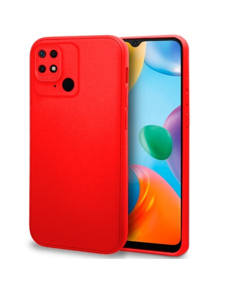 Carcasa TPU cama tela Xiaomi Redmi 10C roja