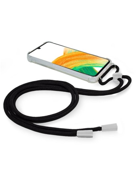 Carcasa TPU transparente Samsung A336 Galaxy A33 5G cordón negro