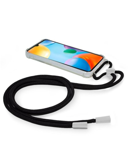 Carcasa TPU transparente Xiaomi Redmi 10C cordón negro