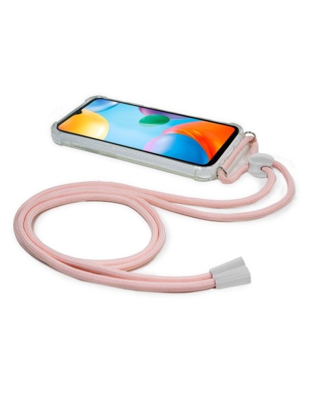 Carcasa TPU transparente Xiaomi Redmi 10C cordón rosa