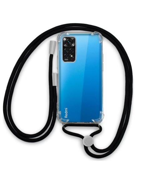 Carcasa TPU transparente Xiaomi Redmi Note 11 / Note 11S cordón negro