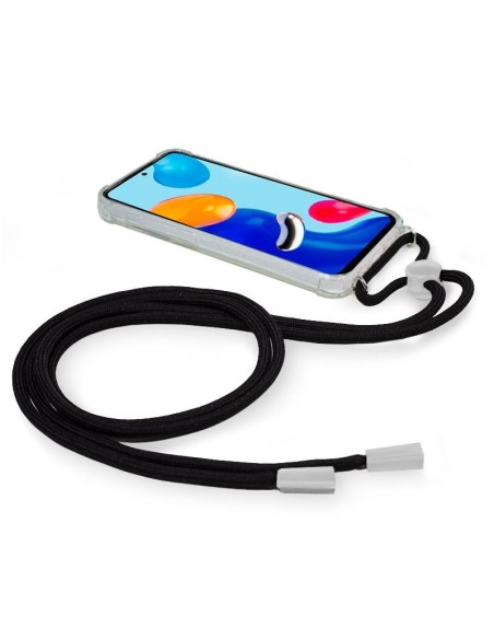 Carcasa TPU transparente Xiaomi Redmi Note 11 / Note 11S cordón negro