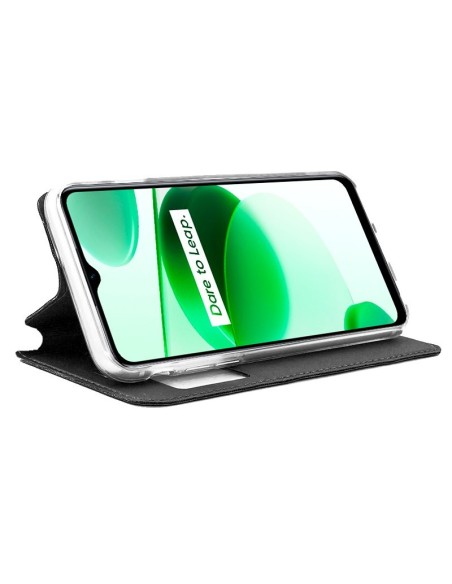 Funda libro soporte TPU Realme C35 negra
