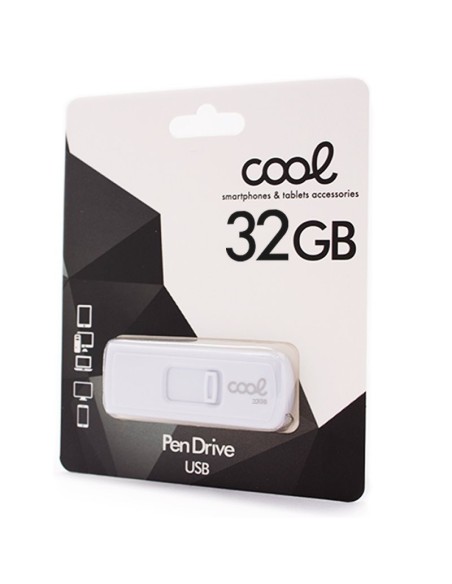 Pen Drive llavero USB 2.0 32GB Cool Basic blanco