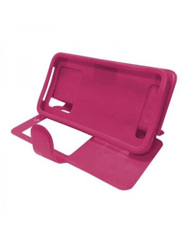 Funda libro universal soporte silicona 5,4 - 5,7 pulgadas rosa