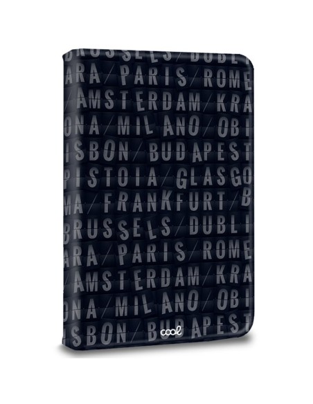 Funda polipiel soporte giratorio universal tablets 9,7 - 10,5 pulgadas diseño Cities
