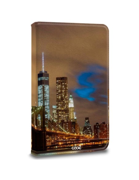 Funda polipiel soporte giratorio universal tablets 9,7 - 10,3 pulgadas diseño Skyline (Panorámica)