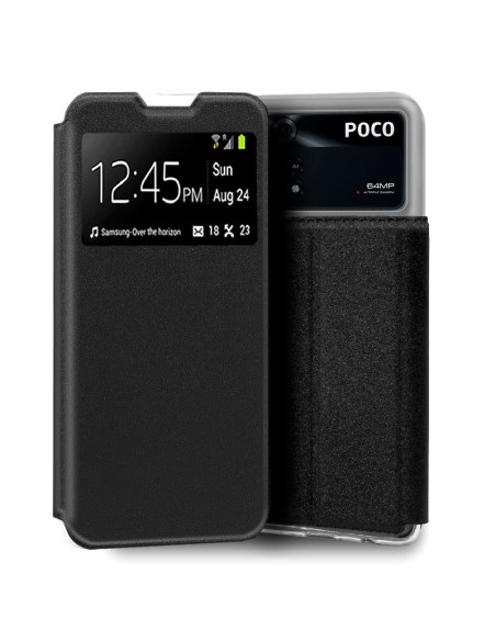 Funda libro soporte TPU Xiaomi Poco M4 Pro negra