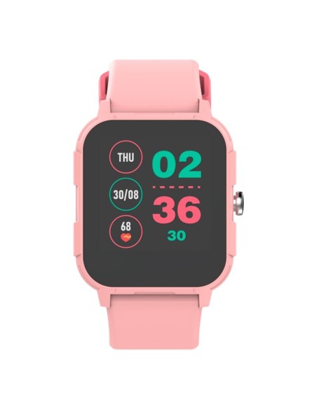 Reloj Smartwatch COOL Junior silicona rosa (Salud, Deporte, Sueño, IP68, Juegos)