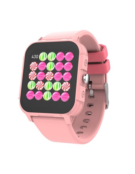 Reloj Smartwatch COOL Junior silicona rosa (Salud, Deporte, Sueño, IP68, Juegos)