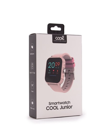 Reloj Smartwatch COOL Junior silicona rosa (Salud, Deporte, Sueño, IP68, Juegos)