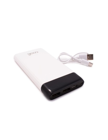Bateria externa universal Power Bank 10.000 mAh (2 x usb / 2A) COOL Waves blanca
