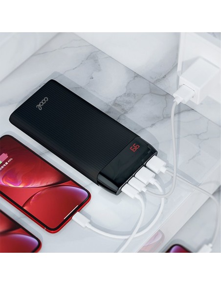 Bateria externa universal Power Bank 10.000 mAh (2 x usb / 2A) COOL Waves negra