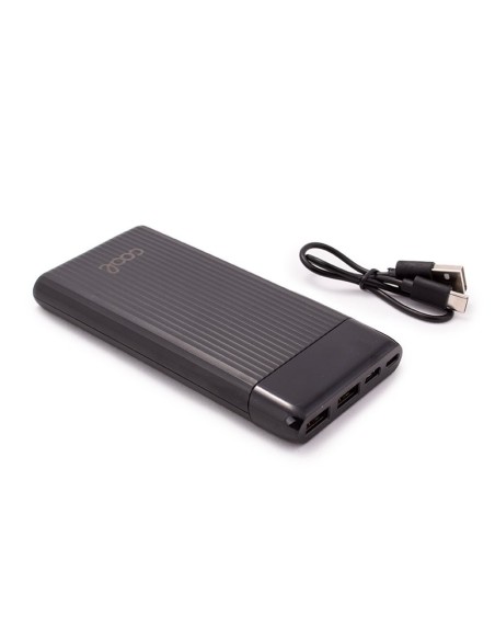 Bateria externa universal Power Bank 10.000 mAh (2 x usb / 2A) COOL Waves negra