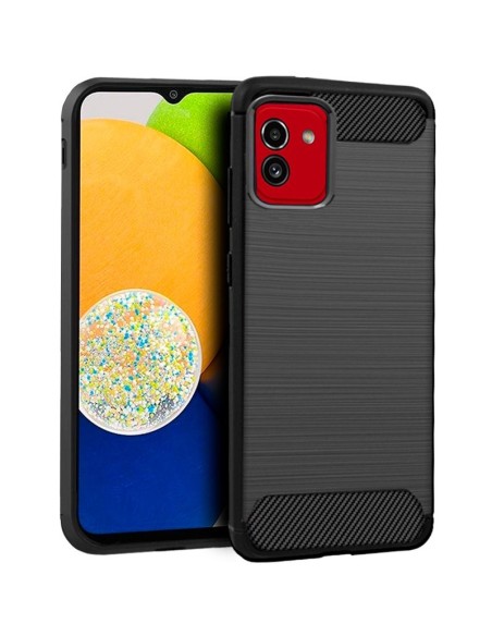 Carcasa TPU Samsung A035 Galaxy A03 carbón negra