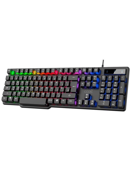 Lote juego teclado USB Español + auriculares + ratón + alfombrilla COOL Town