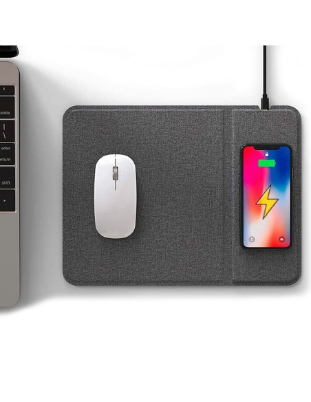 Alfombrilla ratón COOL Mousepad + base carga inalámbrica Qi 15W