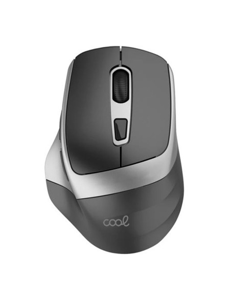 Ratón inalámbrico silencioso COOL Ergonomic negro y plata
