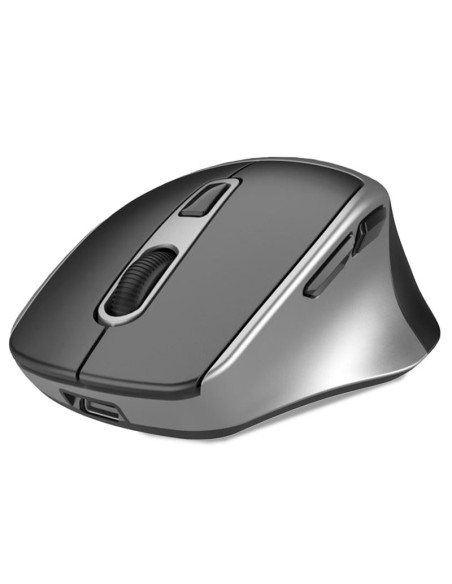 Ratón inalámbrico silencioso COOL Ergonomic negro y plata