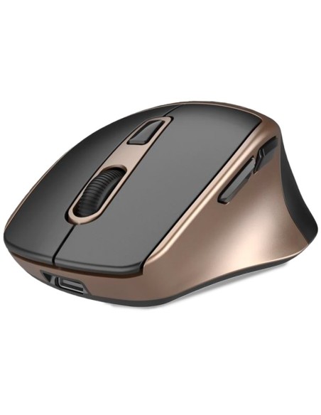 Ratón inalámbrico silencioso COOL Ergonomic negro y dorado