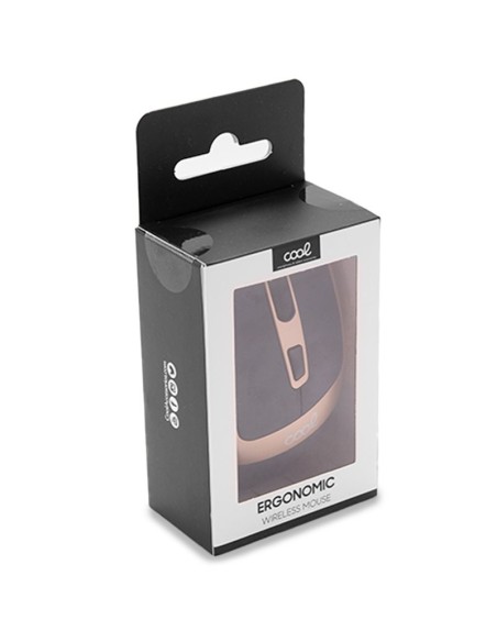 Ratón inalámbrico silencioso COOL Ergonomic negro y dorado