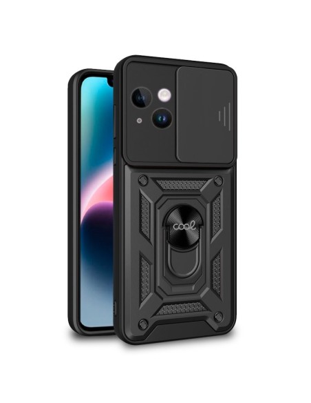 Carcasa reforzada cama TPU iPhone 14 Plus anilla negra