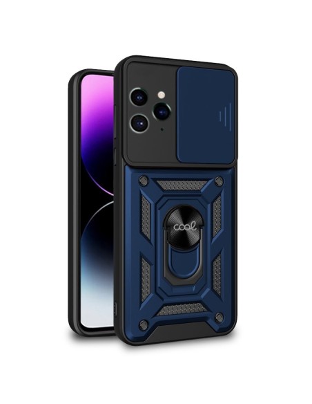 Carcasa reforzada cama TPU iPhone 14 Pro Max anilla azul marino