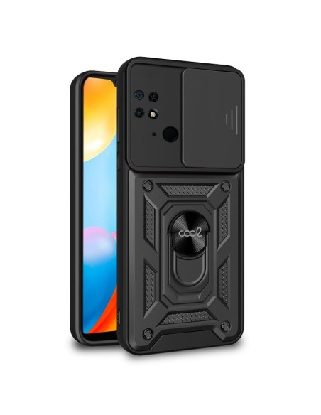 Carcasa reforzada cama TPU Xiaomi Redmi 10C anilla negra