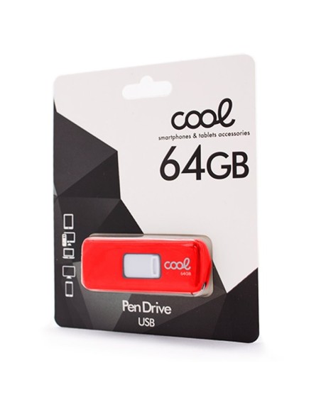 Pen Drive llavero USB 2.0 64GB Cool Basic rojo