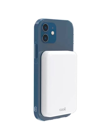 Batería externa universal magnética Power Bank Qi 5000 mAh COOL blanca