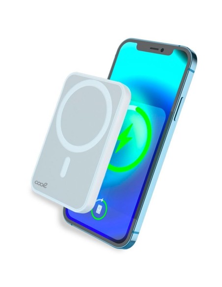 Batería externa universal magnética Power Bank Qi 5000 mAh COOL blanca