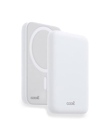 Batería externa universal magnética Power Bank Qi 5000 mAh COOL blanca