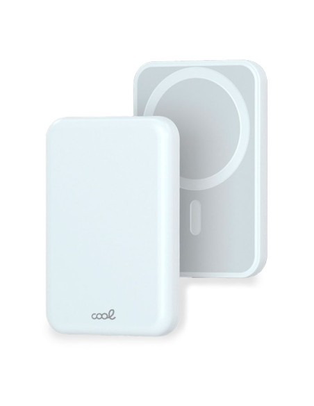 Batería externa universal magnética Power Bank Qi 5000 mAh COOL blanca