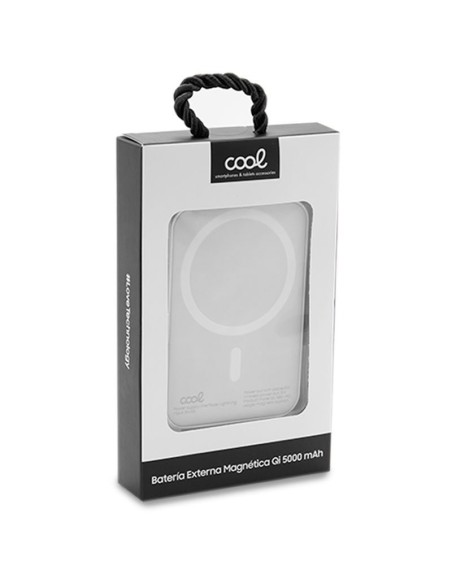 Batería externa universal magnética Power Bank Qi 5000 mAh COOL blanca